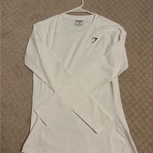 Gymshark White Long Sleeve Tee